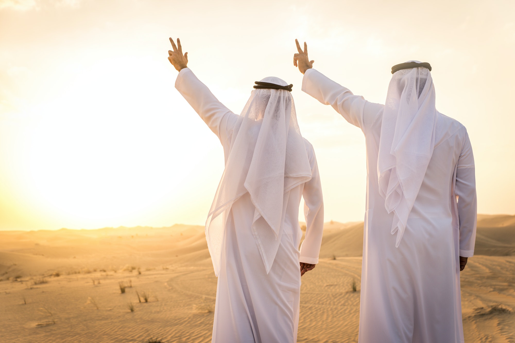 Arabic men in the desert
